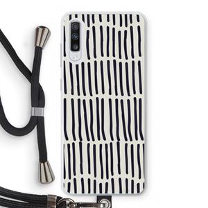 CaseCompany Moroccan stripes: Samsung Galaxy A70 Transparant Hoesje met koord