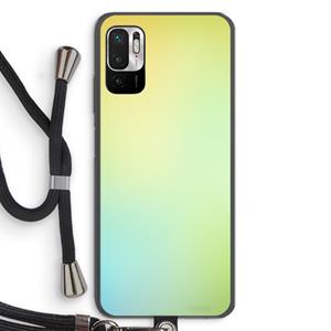 CaseCompany Minty mist pastel: Xiaomi Redmi Note 10 5G Transparant Hoesje met koord