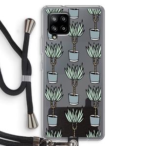 CaseCompany Boompje: Samsung Galaxy A42 5G Transparant Hoesje met koord