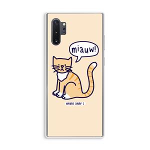 CaseCompany Miauw: Samsung Galaxy Note 10 Plus Transparant Hoesje