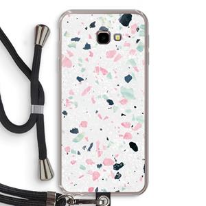CaseCompany Terrazzo N°3: Samsung Galaxy J4 Plus Transparant Hoesje met koord