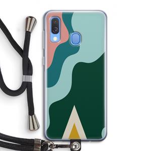 CaseCompany Noor B: Samsung Galaxy A40 Transparant Hoesje met koord