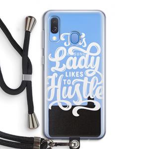 CaseCompany Hustle Lady: Samsung Galaxy A40 Transparant Hoesje met koord