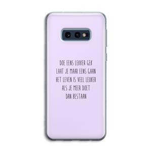 CaseCompany Gek: Samsung Galaxy S10e Transparant Hoesje