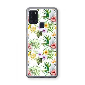 CaseCompany Gele kuif: Samsung Galaxy A21s Transparant Hoesje