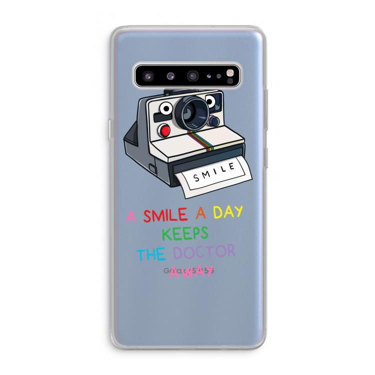 CaseCompany Smile: Samsung Galaxy S10 5G Transparant Hoesje