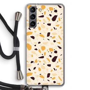 CaseCompany Terrazzo N°13: Samsung Galaxy S21 Transparant Hoesje met koord