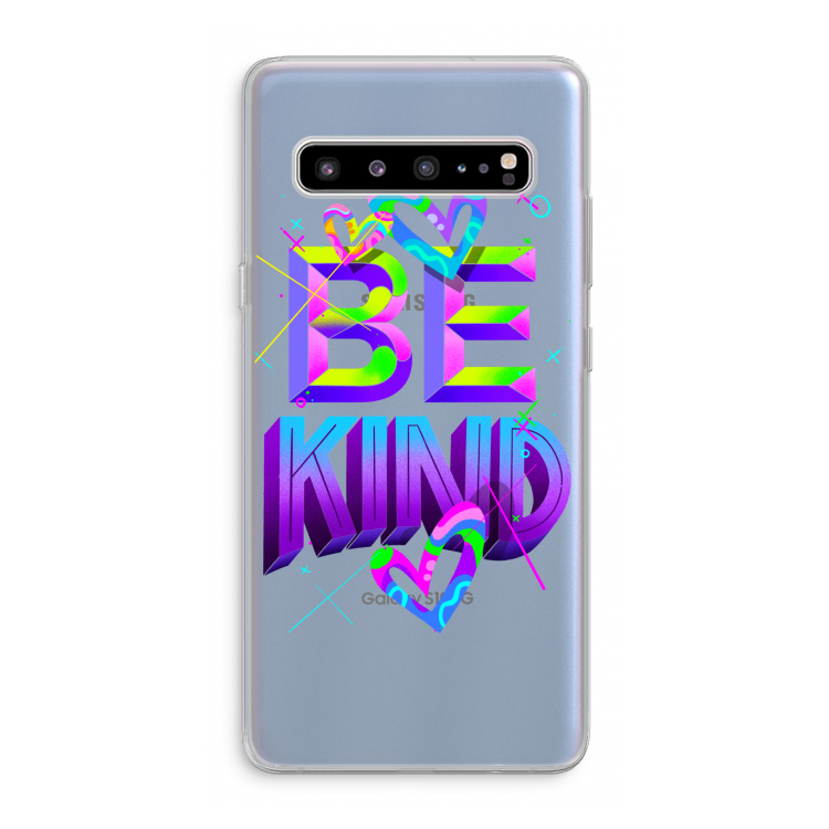 CaseCompany Be Kind: Samsung Galaxy S10 5G Transparant Hoesje