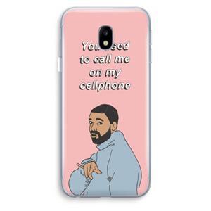 CaseCompany Hotline bling: Samsung Galaxy J3 (2017) Transparant Hoesje
