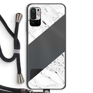 CaseCompany Biggest stripe: Xiaomi Redmi Note 10 5G Transparant Hoesje met koord