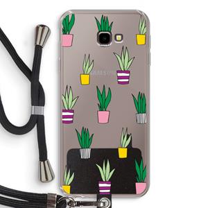 CaseCompany Sanseveria: Samsung Galaxy J4 Plus Transparant Hoesje met koord