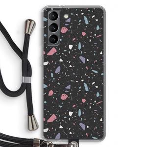 CaseCompany Terrazzo N°16: Samsung Galaxy S21 Transparant Hoesje met koord