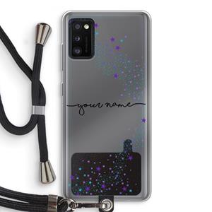 CaseCompany Sterren: Samsung Galaxy A41 Transparant Hoesje met koord