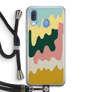 CaseCompany Baar B: Samsung Galaxy A40 Transparant Hoesje met koord