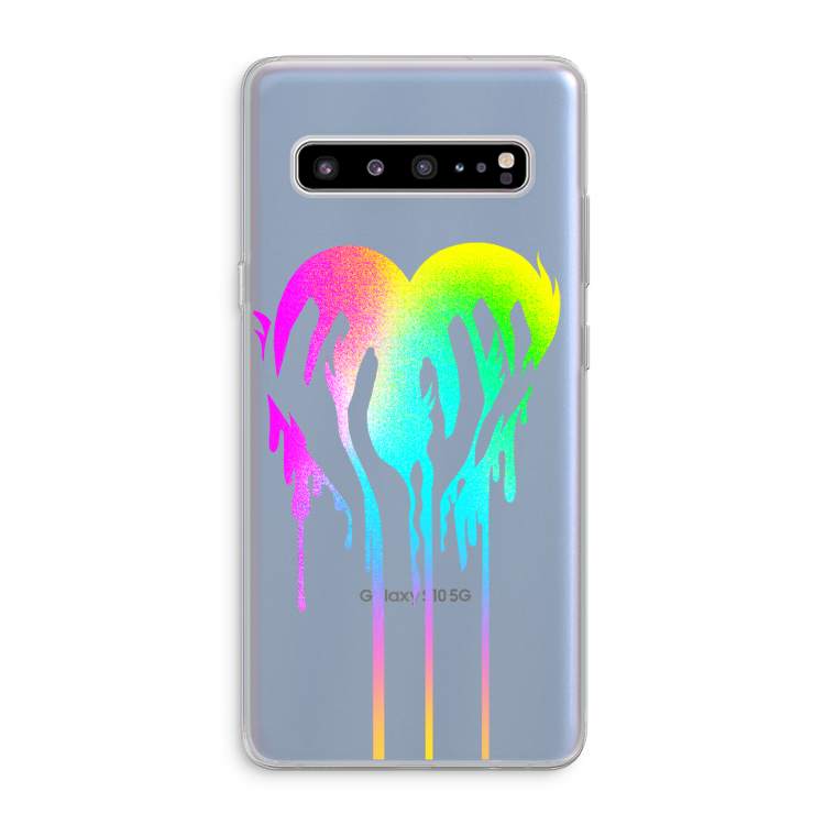 CaseCompany Hold My Heart: Samsung Galaxy S10 5G Transparant Hoesje