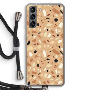 CaseCompany Terrazzo N°17: Samsung Galaxy S21 Transparant Hoesje met koord