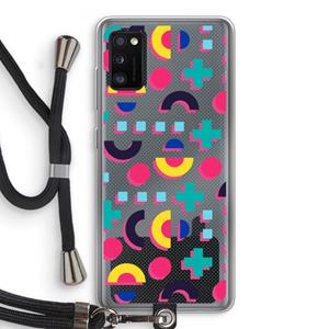CaseCompany 8-bit N°2: Samsung Galaxy A41 Transparant Hoesje met koord
