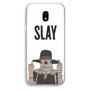 CaseCompany Slay All Day: Samsung Galaxy J3 (2017) Transparant Hoesje