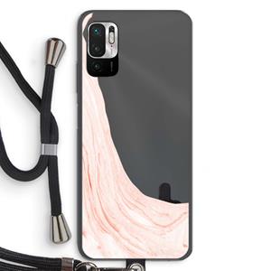 CaseCompany Peach bath: Xiaomi Redmi Note 10 5G Transparant Hoesje met koord