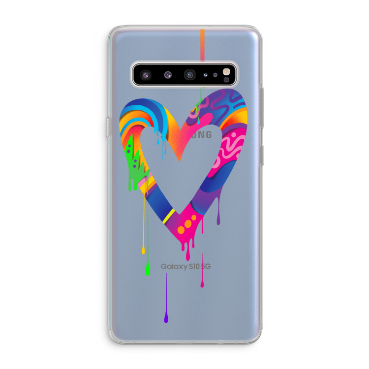 CaseCompany Melts My Heart: Samsung Galaxy S10 5G Transparant Hoesje
