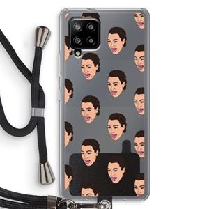 CaseCompany Ugly Cry Call: Samsung Galaxy A42 5G Transparant Hoesje met koord