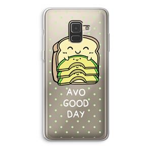 CaseCompany Avo Good Day: Samsung Galaxy A8 (2018) Transparant Hoesje