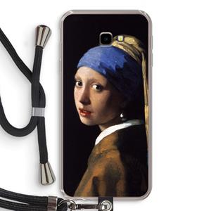 CaseCompany The Pearl Earring: Samsung Galaxy J4 Plus Transparant Hoesje met koord