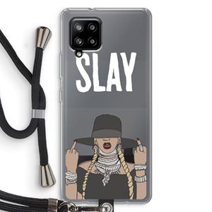 CaseCompany Slay All Day: Samsung Galaxy A42 5G Transparant Hoesje met koord