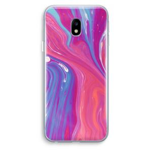 CaseCompany Paarse stroom: Samsung Galaxy J3 (2017) Transparant Hoesje
