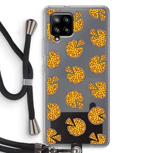 CaseCompany You Had Me At Pizza: Samsung Galaxy A42 5G Transparant Hoesje met koord
