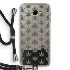 CaseCompany Weed: Samsung Galaxy J4 Plus Transparant Hoesje met koord
