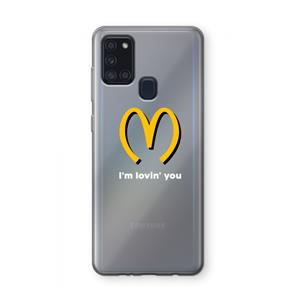 CaseCompany I'm lovin' you: Samsung Galaxy A21s Transparant Hoesje