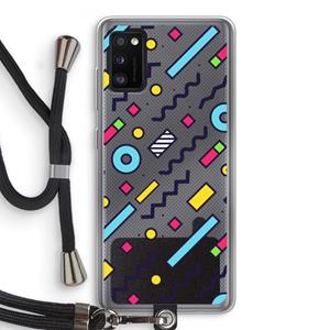 CaseCompany 8-bit N°8: Samsung Galaxy A41 Transparant Hoesje met koord