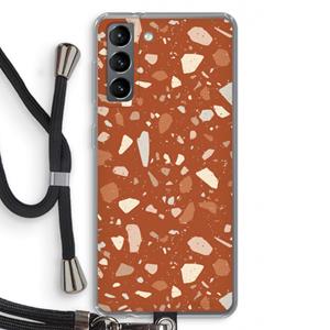 CaseCompany Terrazzo N°22: Samsung Galaxy S21 Transparant Hoesje met koord