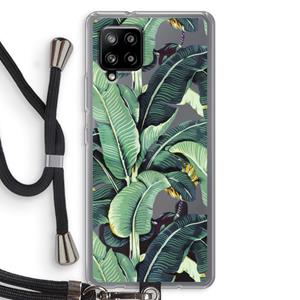 CaseCompany Bananenbladeren: Samsung Galaxy A42 5G Transparant Hoesje met koord