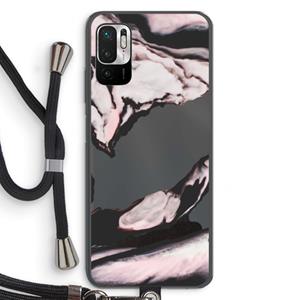 CaseCompany Roze stroom: Xiaomi Redmi Note 10 5G Transparant Hoesje met koord