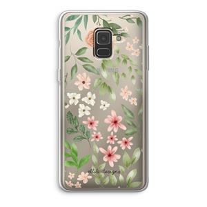 CaseCompany Botanical sweet flower heaven: Samsung Galaxy A8 (2018) Transparant Hoesje