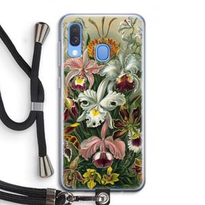 CaseCompany Haeckel Orchidae: Samsung Galaxy A40 Transparant Hoesje met koord