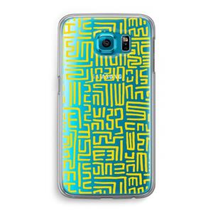 CaseCompany Majorelle Blue Print: Samsung Galaxy S6 Transparant Hoesje
