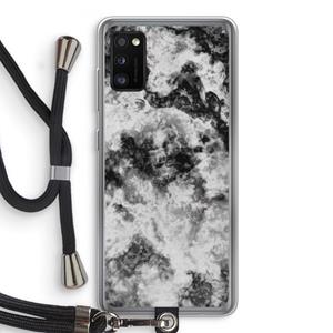 CaseCompany Onweer: Samsung Galaxy A41 Transparant Hoesje met koord