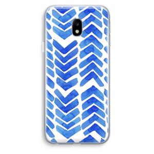 CaseCompany Blauwe pijlen: Samsung Galaxy J3 (2017) Transparant Hoesje