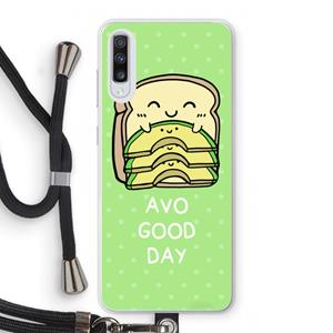 CaseCompany Avo Good Day: Samsung Galaxy A70 Transparant Hoesje met koord