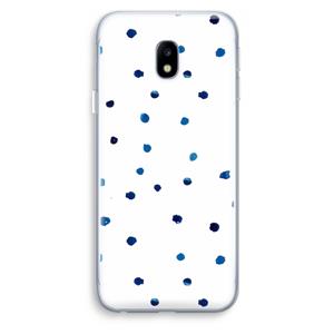 CaseCompany Blauwe stippen: Samsung Galaxy J3 (2017) Transparant Hoesje