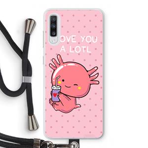 CaseCompany Love You A Lotl: Samsung Galaxy A70 Transparant Hoesje met koord