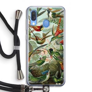 CaseCompany Haeckel Trochilidae: Samsung Galaxy A40 Transparant Hoesje met koord
