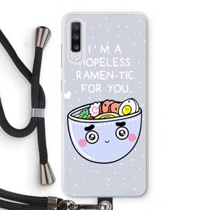 CaseCompany I'm A Hopeless Ramen-Tic For You: Samsung Galaxy A70 Transparant Hoesje met koord