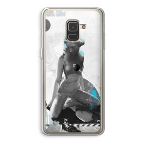 CaseCompany I will not feel a thing: Samsung Galaxy A8 (2018) Transparant Hoesje