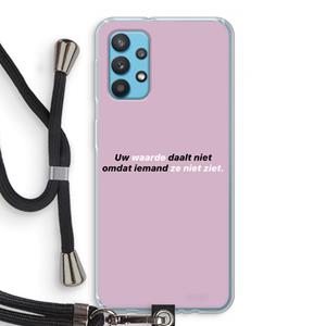 CaseCompany uw waarde daalt niet: Samsung Galaxy A32 4G Transparant Hoesje met koord