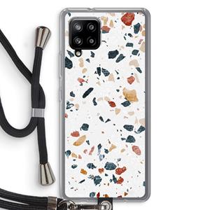 CaseCompany Terrazzo N°4: Samsung Galaxy A42 5G Transparant Hoesje met koord