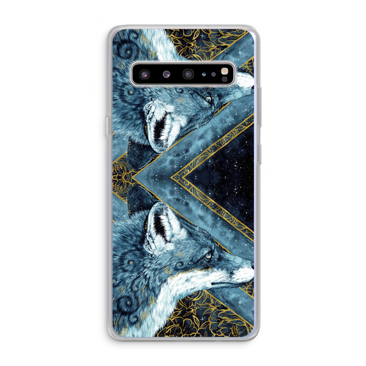 CaseCompany Golden Fox: Samsung Galaxy S10 5G Transparant Hoesje